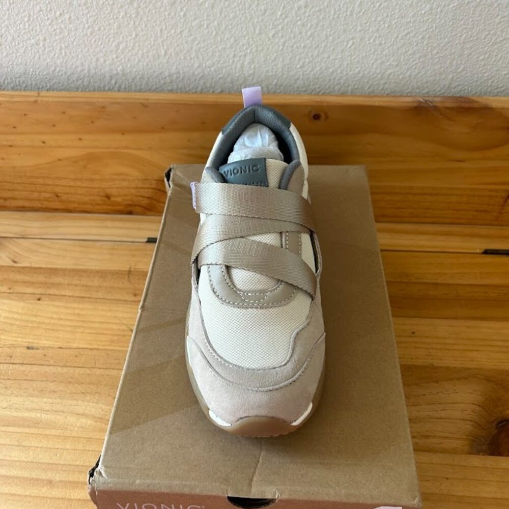 ✨ Vionic Walker Classic Taupe Sneakers ✨ Women’s 9.5 ⭐ NIB - Picture 2 of 6